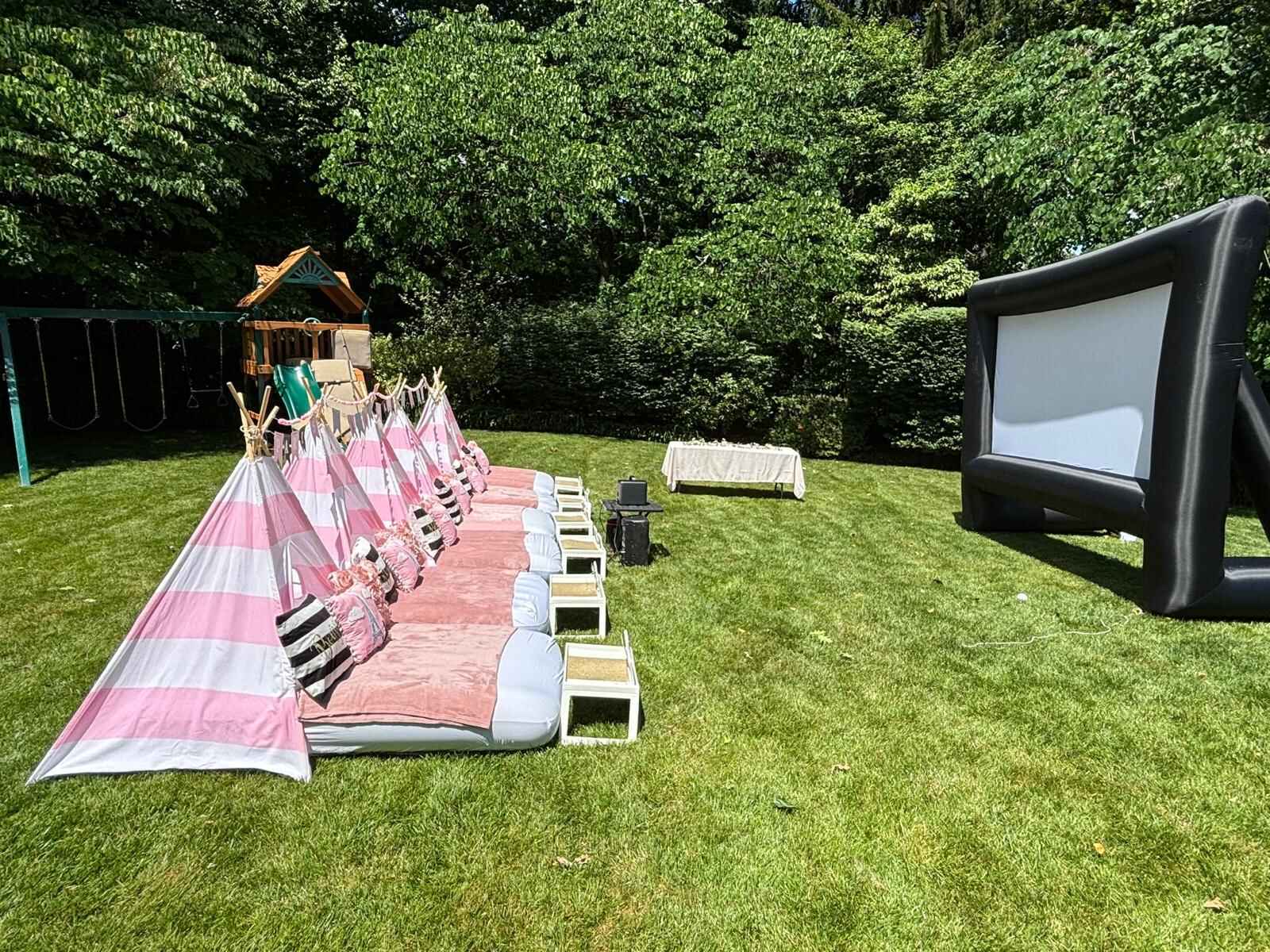 View of Crafting Unforgettable Outdoor Movie Nights and Sleepover Parties