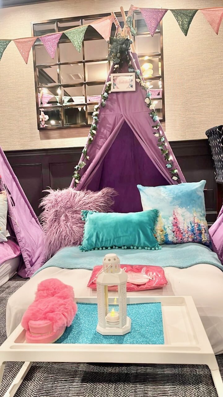 Enchanted Garden Teepee 7 pc Sleepover Set - Sleepover Party Shop