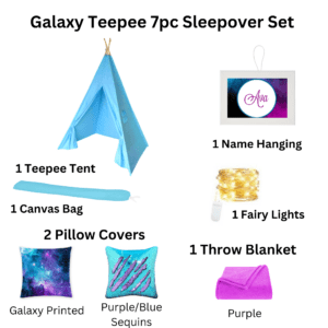 Galaxy Teepee 7 pc Sleepover Set