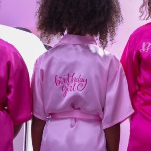 personalized satin robes add ons for deluxe party package
